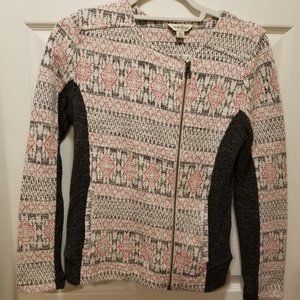 Lucky Brand Asymmetrical Zippered Moto Style Sweater Jacket - XS